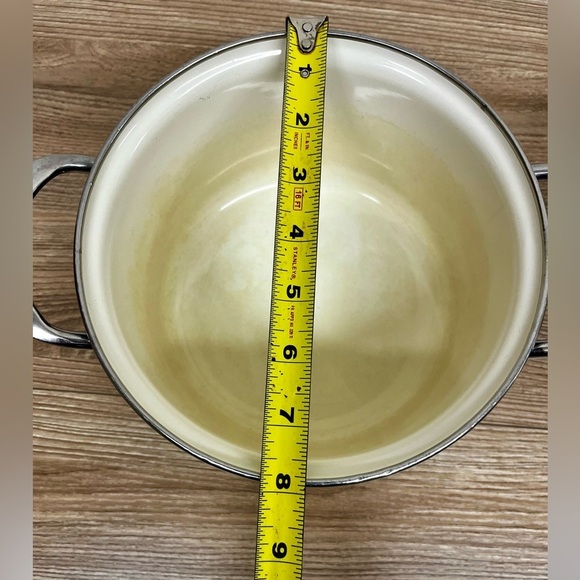 Vintage Ginny’s Enamel Pots and Pans With Apple Theme Lot of 3 - Picture 4 of 14